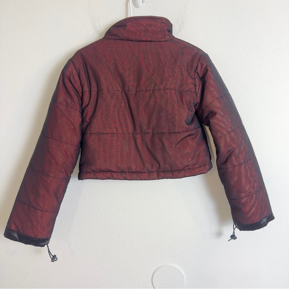 I.AM.GIA road warrior burgundy cropped Puffer Jacket - Picture 7 of 7